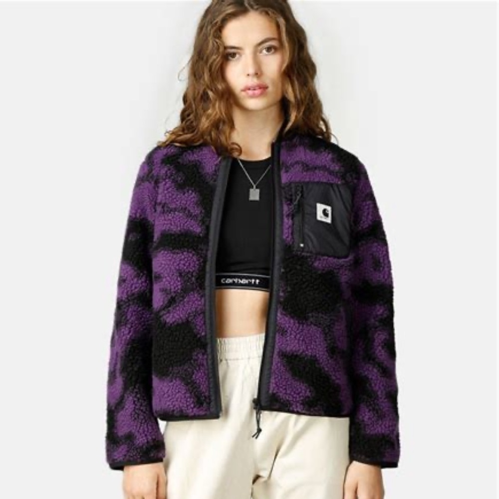 Carhartt WIP Blur Camo Fleece Janet Liner Jacket - Picture 6 of 7
